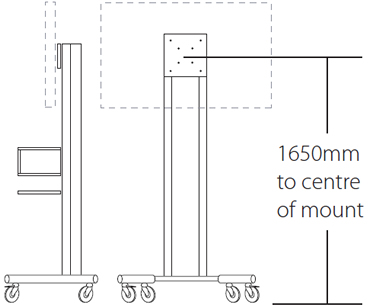 Plasma & LCD Mobile TV Stand Dimensions